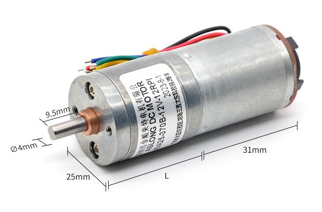 6v 12v 25mm motor de engranajes de corriente continua cepillado JGA25-370B motor de engranajes de corriente continua cepillado de 25mm 10