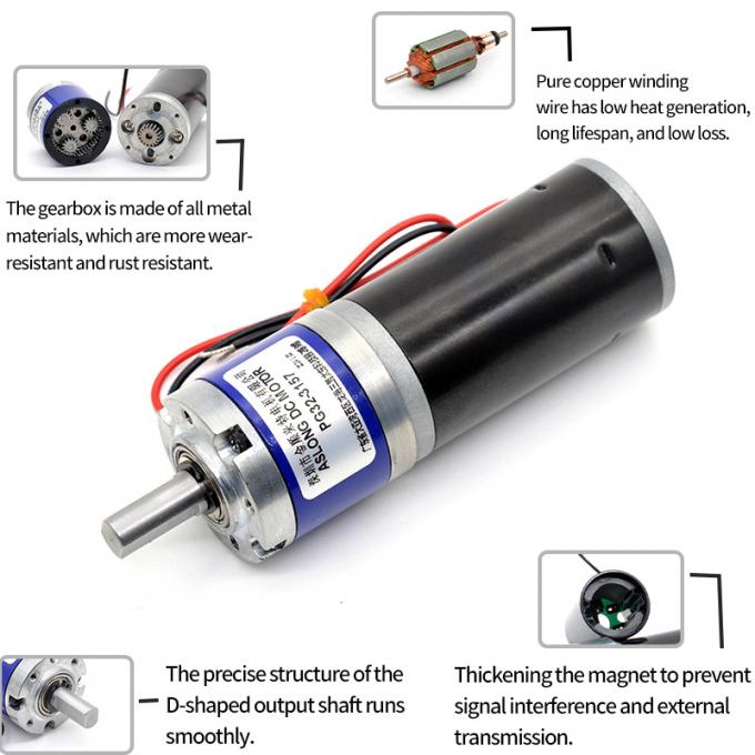 12V/24V PG32-3157 Micro motor de engranaje planetario cepillado 24V motor de engranaje planetario de corriente continua 16