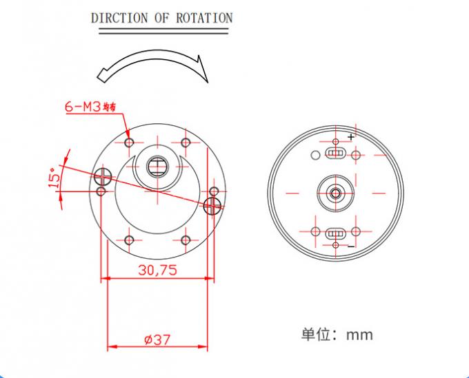 Motor de alta torsión de reducción de micro engranajes de 37 mm con motor de corriente continua cepillado ZGB37-3530 9