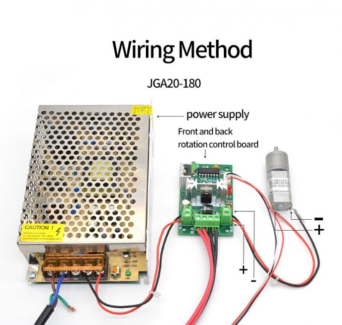 Micro motor de reducción de 12 V de CC JGA20-180 Micro motor de reducción de CC con imán permanente de baja velocidad 4