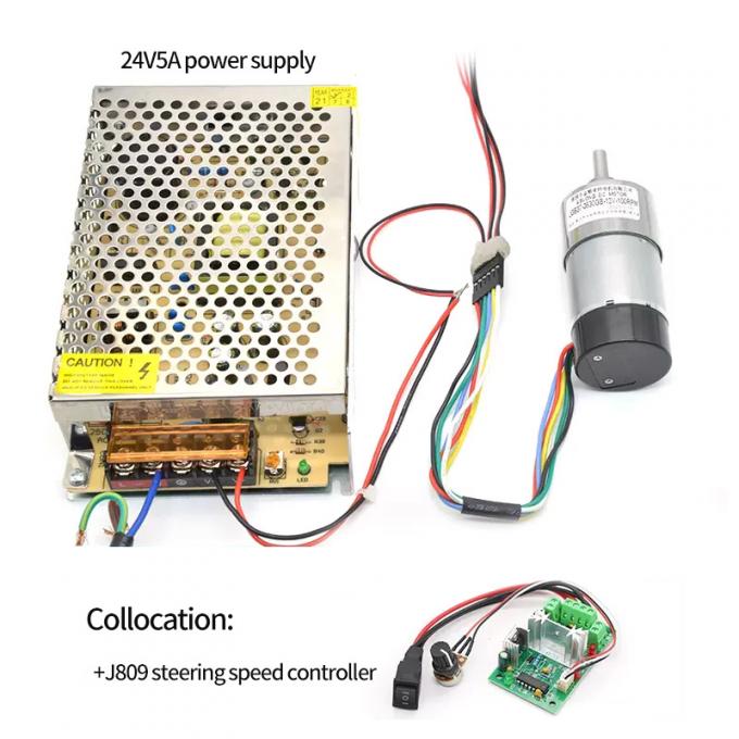 Motor excéntrico 1600rpm 37m m Hall Encoder Cap Protective del engranaje axial del alto esfuerzo de torsión 10