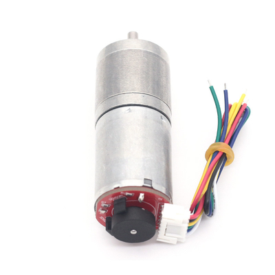 Motor de 6 V con engranaje en directo con codificador JGA25-370B 25 mm 12 V con motor en directo