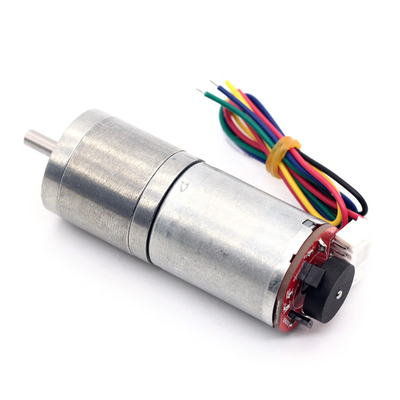 Motor de 6 V con engranaje en directo con codificador JGA25-370B 25 mm 12 V con motor en directo