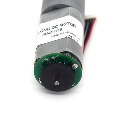 Motor de pincel codificador JGA20-180B 12V 21RPM 1:374 12v motor DC con codificador Micro motor de engranajes DC con codificador